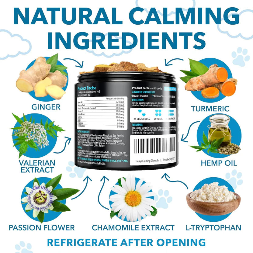 Calming Chews for Dogs with Anxiety and Stress - (180ct) Duck Flavored