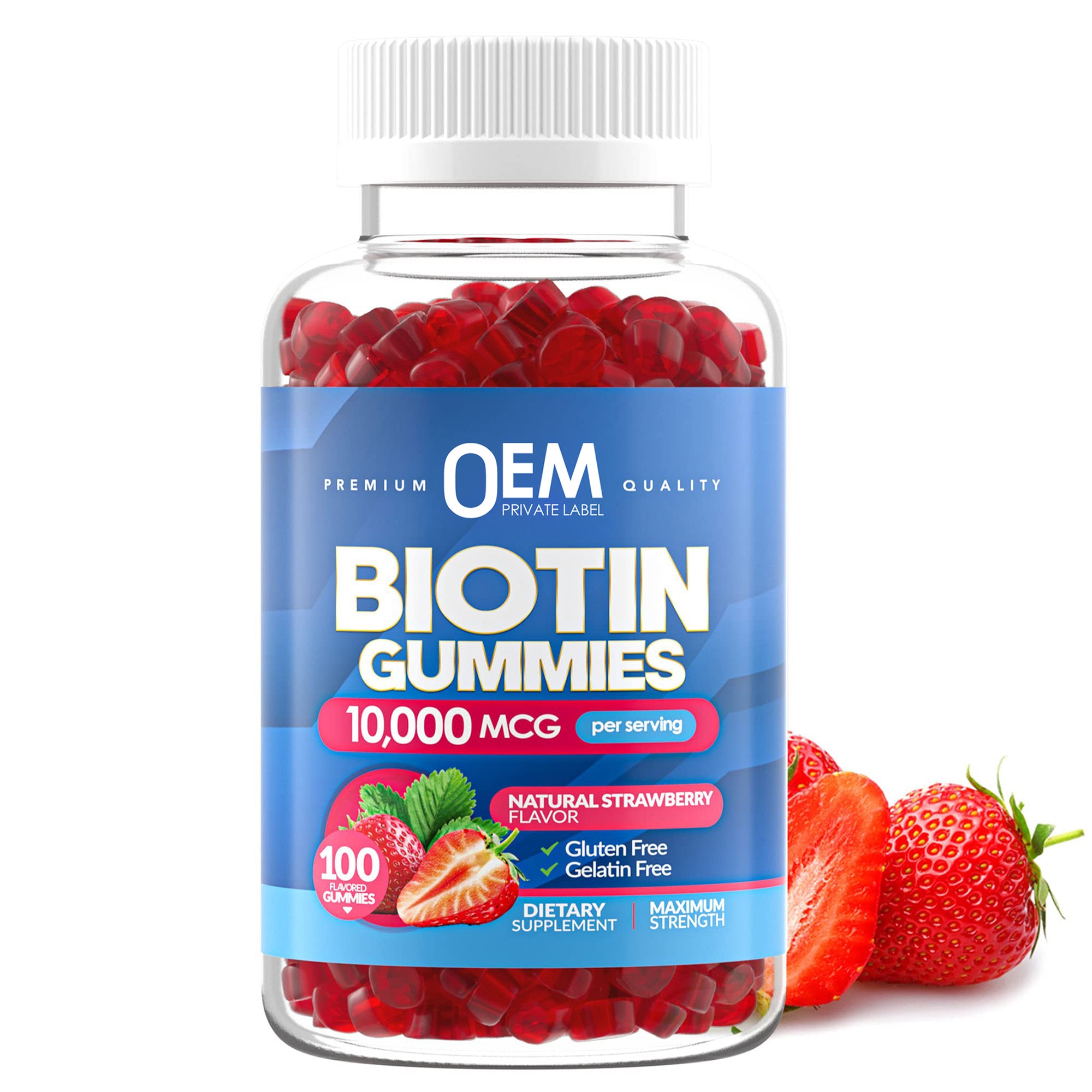 Biotin Gummies (100ct) strawberry flavor
