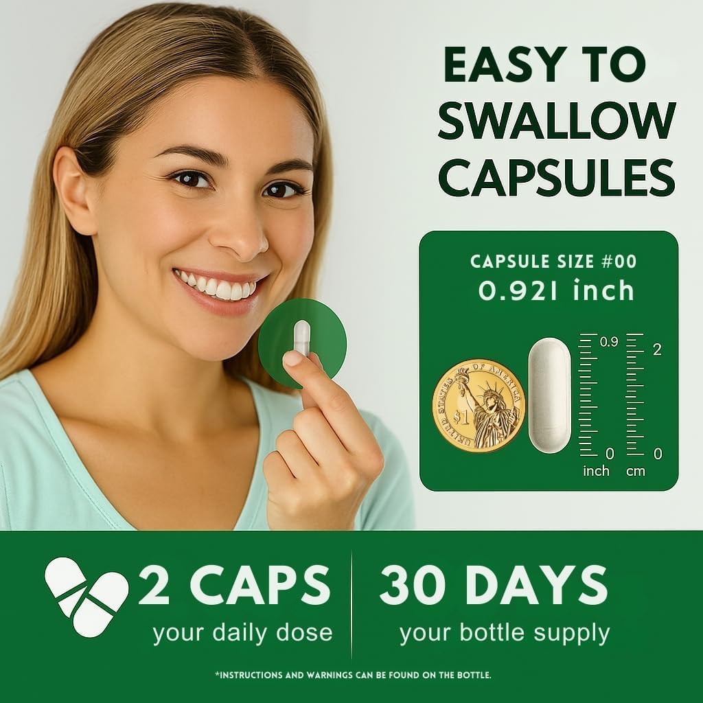 Biotin | Collagen | Hyaluronic Acid | Keratin - Hair Growth Support, Skin & Nails - 25000mcg (60ct) Capsules